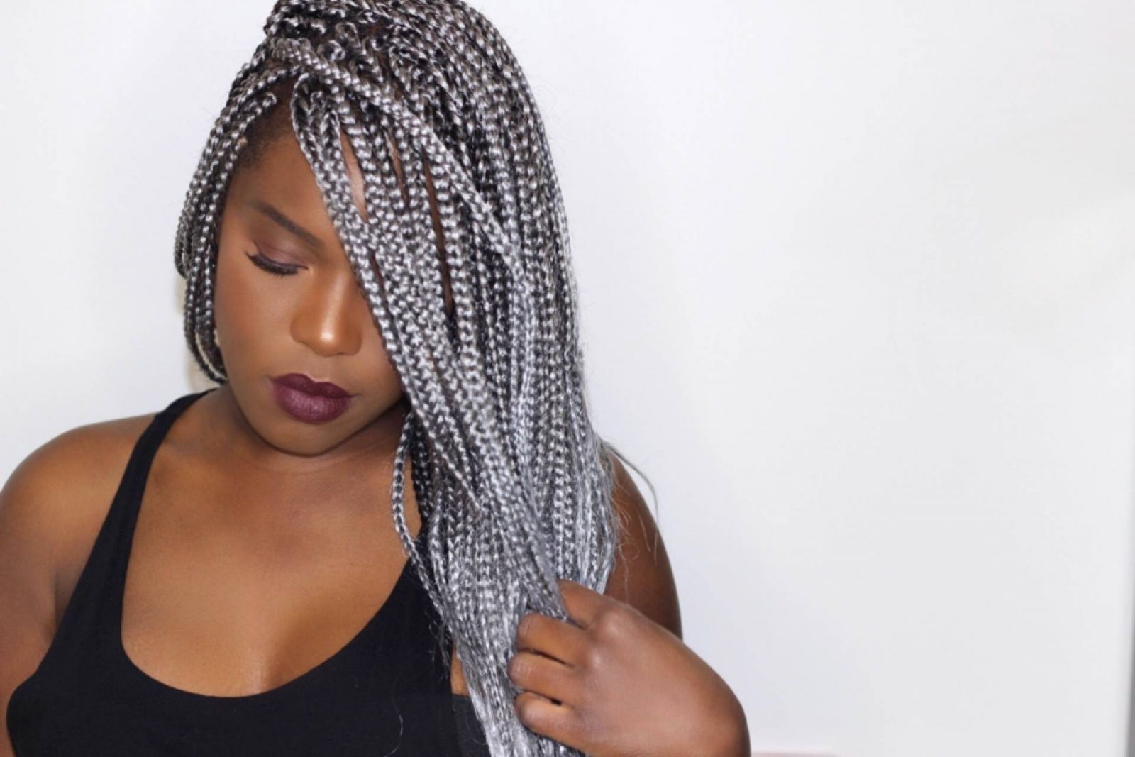 MY SILVER BOX BRAIDS (NEW HAIR)